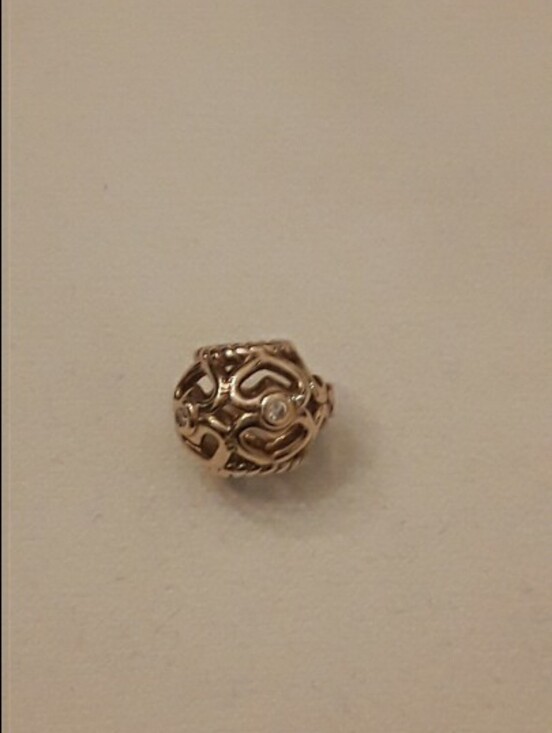Pandora Jewelry - Pandora 14K solid Diamond open heart charm